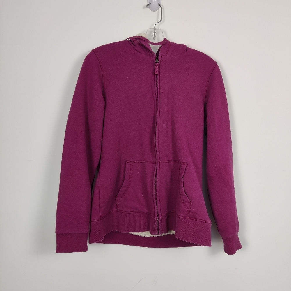 BC Clothing Women's Sherpa Lined Hoodie Sweatshirt Sz Large Shacket Heavyweight